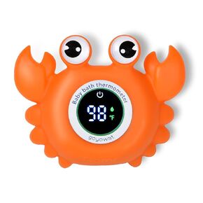 Baby Bath Thermometer,Newborn Swimming Safety Toy Thermometer，Bathtub Water Thermometer,Large Eyed Crab Toy Floating Water Temperature Gauge Baby Temperature Warning,LED Display Warning…
