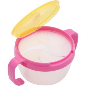 PP Snack Cups for Toddlers, Kids Snack Containers Baby Treat Holders with Handle Dust Proof Lid for Children Baby Toddlers(Red)
