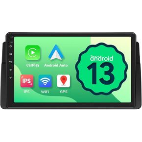 Eonon Android 13 Car Stereo Compatible with BMW E46 3 Series 1999-2005, Wireless CarPlay Android Auto Head Unit, 9 Inch Touchscreen Radio, Bluetooth, AM/FM, SWC, GPS Navigation, 2+32G - E46A13
