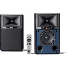 JBL 4305P Studio Monitor, Natural Walnut - Powered Bookshelf Loudspeaker System - with Google Chromecast Built-in, Apple AirPlay 2 & Bluetooth