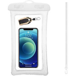 Waterproof Phone Pouch Universal Waterproof Phone Case Dry Bag Phone Protector for iPhone 15 14 13 12Pro Max Plus Galaxy S23 S22 S21 IPX8 White