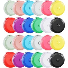 12 عبوة شريط قياس، شريط قياس ناعم قابل للسحب 60 بوصة/150 سم، لقياس الجسم من القماش قياسات الحرف المنزلية (12 لونًا) in Kuwait