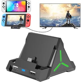 TV Dock Station Compatible with Nintendo Switch/Switch OLED/Switch Lite, Charging Hub Adapter with 4K HDMI/USB C/USB Port for Official Nintendo Switch