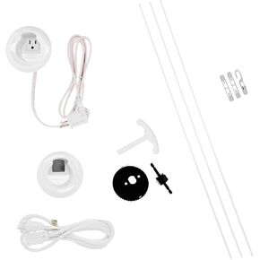 Legrand Wiremold CMK70 In Wall TV Power Grommet Kit, Cable Management Kit, Mounting Brackets, Fish Tape, and Hole Saw Included, White (1 Pair)
