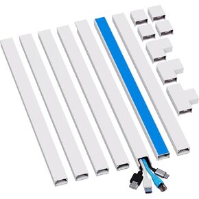 WVM Cord Hider, Cord Cover for Wires on Walls, Easy to Install & Paintable Cable Hider for Cable Management, 7X L14.57, White