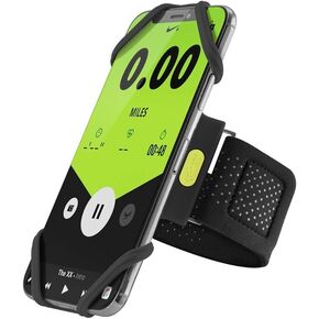 【Kusport】 Running Tie Running Arm Strap Phone Holder is Suitable for Various Smartphones, Phone Size 4-6.7 inches (Black/arm Size 9.8-15.7 inches)