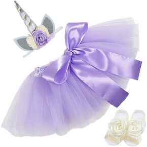 Baby Unicorn Headband Tutu Dress Set 1st Birthday Gifts Party Supplies