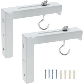 The Lord of the Tools Projector Screen L-Bracket Mounting Hanger Holder Wall or Ceiling Mount Stand Adjustable Extension with Hook Hold Up to 20KG