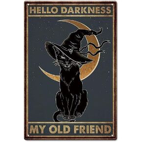 Salem Sanctuary for Wayward Cats Ferals and Familiars Cat Retro Metal Tin Sign Vintage Sign