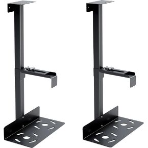 2 Pcs CPU Holder Under Desk with Heat Dissipation Function, Adjust Height and Width, Maximum Load of 55 Pounds, Suitable for Most Computer Hosts in Kuwait