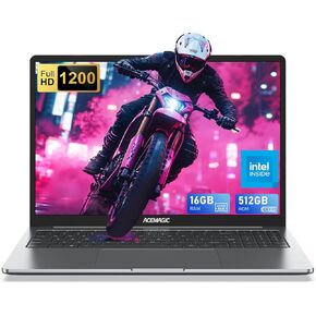 ACEMAGIC Laptop, Laptop Computer 16 inch FHD Display 16GB RAM 512GB ROM with Intel 12th Gen Alder Lake N97(4C/4T, Up to 3.6GHz) Support WiFi, BT5.0, 1MP Webcam, 3*USB3.2, Type-C