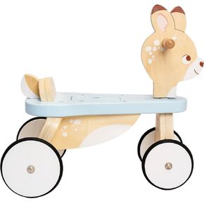 Petilou Wooden Ride On Deer Push Along Toy for Toddlers | Suitable for Boy Or Girl 1 Year Old +, Small