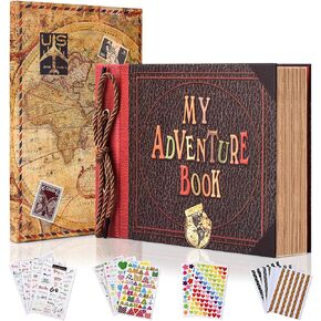 My Adventure Book Baby Photo Album Scrapbook with Hard Cover,Inspired by Movie Up,for Anniversary,First Year Baby Album,Newborn,Toddler & Kids Gift Set,Baby Shower,Holds 80+ 4x6" Photos (Movie Style)