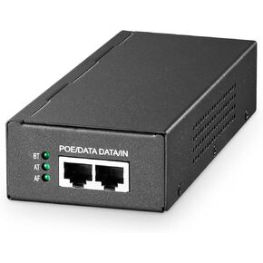 YuLinca 10G PoE Injector, 65W 802.3af/at/bt Power Over Ethernet PoE Adapter, 10G/5G/1G Rate Auto-Adaptive, Non-PoE to PoE Adapter, Plug & Play, Distance Up to 100 Meters (328 ft.)