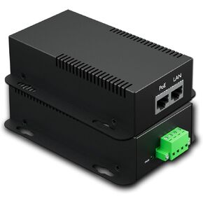 Procet Gigabit PoE Splitter 24V/2.96A, IEEE802.3 af/at/bt Compliant 10/100/1000Mbps PoE Switch for 71.04W Non-PoE PDs, High Power Communication Station /Wireless APs /Network Cameras, PT-PD208GBH-24