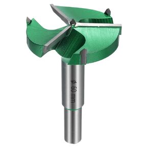 HARFINGTON Forstner Drill Bit 1-21/32" (42mm) Carbide Upgraded 3 Flutes Wood Hinge Drill Bits Opener Cutter for Hole Drilling Woodworking, Green