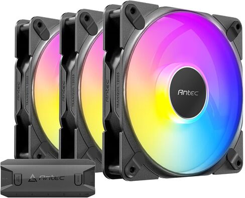 Antec TQ 12025 ARGB-3PK 2000 RPM 120 x 25 mm Case ARGB Fans Black - Pack of 3 in Kuwait