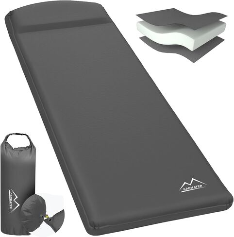 Self Inflating Sleeping Pad for Camping - 3.1" Thick Foam Sleeping Pad with Inflatable Bag, Lightweight Inflatable Camping Mattress Pad for Car Camping Backpacking Hiking Camping Mat in Saudi Arabia