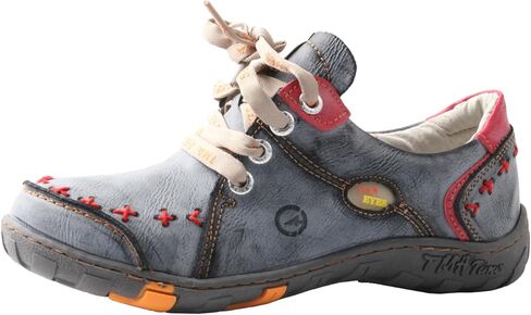 TMA EYES Women's Leather Soft Sole lace-up Fashion Shoes with Hand-Stitched Design in Kuwait