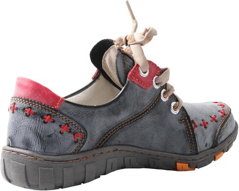 TMA EYES Women's Leather Soft Sole lace-up Fashion Shoes with Hand-Stitched Design in Kuwait