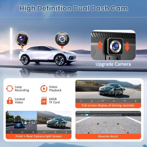 شاشة لمس محمولة Carplay & Android Auto مقاس 9 بوصات، ستيريو سيارة لاسلكي مع كاميرا داش 4K، كاميرا احتياطية 1080P، ملاحة GPS، وصلة مرآة، التحكم الصوتي، FM، Siri، بلوتوث لجميع المركبات in Kuwait