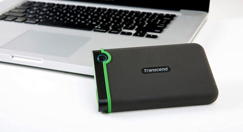 Transcend 4TB StoreJet 25M3S USB 3.1 Portable Hard Drive Rugged, Anti-Shock Resistant, Compact and Lightweight with Lightning-Fast Speeds and a One Touch Backup Button (Iron Grey) TS4TSJ25M3S in Saudi Arabia