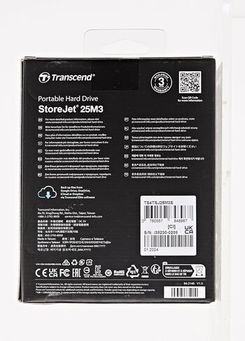 Transcend 4TB StoreJet 25M3S USB 3.1 Portable Hard Drive Rugged, Anti-Shock Resistant, Compact and Lightweight with Lightning-Fast Speeds and a One Touch Backup Button (Iron Grey) TS4TSJ25M3S in Saudi Arabia