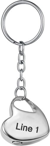 Family in Heart Stainless Steel Memorial Keepsake Urn Keychain for Ashes Cremation Jewelry Dad in Kuwait