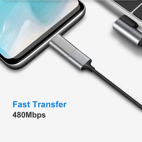 محول USB C إلى Micro USB، محول USB من النوع C أنثى إلى Micro USB Male متوافق مع Samsung Galaxy S7/S6/S5/S4/S3، Note 5/4/3، وهواتف Android والأجهزة اللوحية وأجهزة microUSB الأخرى (أسود) in Saudi Arabia