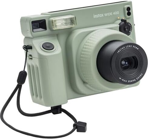 حزمة كاميرا FujiFilm Instax Wide 400 الفورية - تتضمن حزمة مزدوجة من فيلم الإطار العريض، وحقيبة حمل واقية من BluebirdSales، وقماش تنظيف، و4 بطاريات AA - محمولة - مثالية للسفر والمناسبات in Kuwait