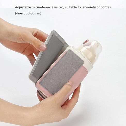 Bottle Warmer Bag 3 Temperature Adjustable Portable Baby Bottle Warmer for Connecting to Mobile Power () in Saudi Arabia