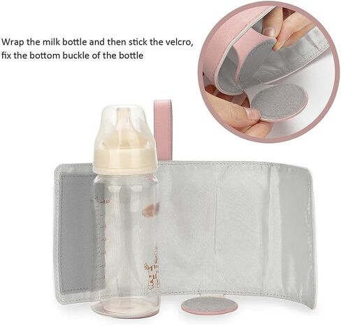 Bottle Warmer Bag 3 Temperature Adjustable Portable Baby Bottle Warmer for Connecting to Mobile Power () in Saudi Arabia