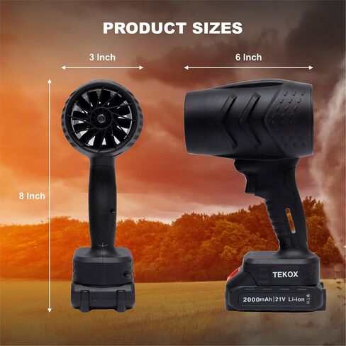 Compressed Air Duster – 21V Air Blower, Portable Dust Cleaner, Leaf Blower, Turbo Fan, BBQ, Car Drying Tool – Includes 2 Batteries, Charger, and Carrying Bag in Saudi Arabia
