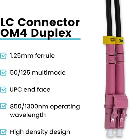 trueCABLE LC-LC UPC ثنائي الأطراف، 250 قدمًا (76.2 مترًا)، كابل ألياف متعدد الأوضاع OM4، داخلي/خارجي، مدرع للدفن المباشر، PE/LLDPE in Kuwait