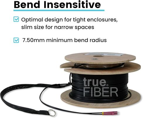 trueCABLE LC-LC UPC ثنائي الأطراف، 250 قدمًا (76.2 مترًا)، كابل ألياف متعدد الأوضاع OM4، داخلي/خارجي، مدرع للدفن المباشر، PE/LLDPE in Kuwait