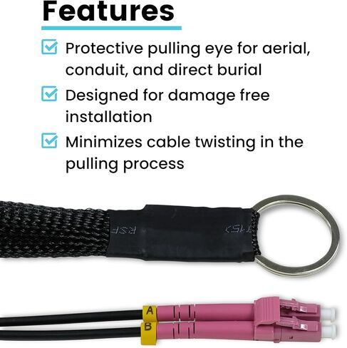 trueCABLE LC-LC UPC ثنائي الأطراف، 250 قدمًا (76.2 مترًا)، كابل ألياف متعدد الأوضاع OM4، داخلي/خارجي، مدرع للدفن المباشر، PE/LLDPE in Kuwait