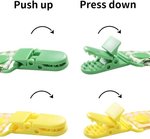 CutiePlusU Adult Pacifier Clip Adult Size Anyard Holder Clips 2 Pack-Baby Dinosaur 2 in Saudi Arabia