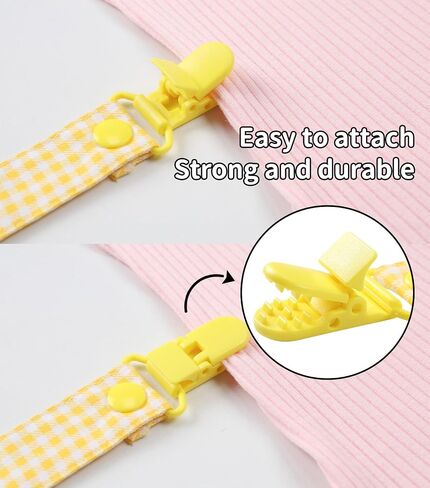 CutiePlusU Adult Pacifier Clip Adult Size Anyard Holder Clips 2 Pack-Baby Dinosaur 2 in Saudi Arabia
