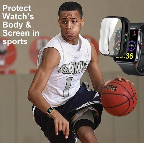 حافظات الساعة المتوافقة مع ID208 PLUS 1.8 بوصة ENOMIR Fitpolo Quican Tensky Veryfit Smart Watch، حافظة TPU مع واقي شاشة، حماية جسم الساعة والشاشة in Saudi Arabia