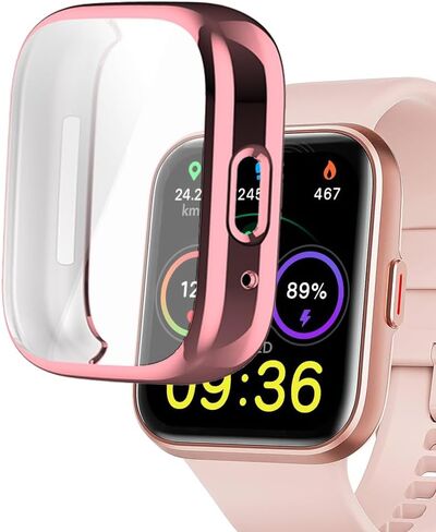حافظات الساعة المتوافقة مع ID208 PLUS 1.8 بوصة ENOMIR Fitpolo Quican Tensky Veryfit Smart Watch، حافظة TPU مع واقي شاشة، حماية جسم الساعة والشاشة in Saudi Arabia