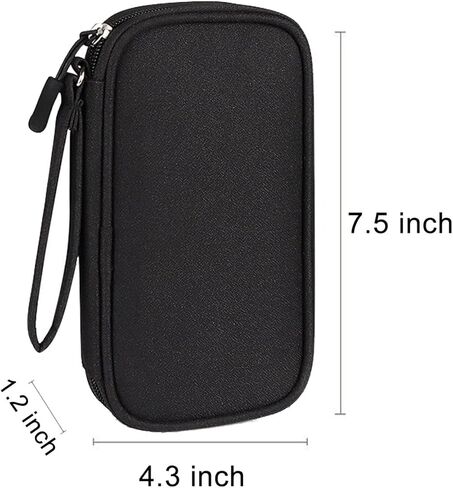 Organizer Bag 4 Compartments Cable Case Electronic Devices Travel Pouch USB Charger Accessories/Cellphone/USB/SD/Charger/Power Bank/Earphone in Saudi Arabia