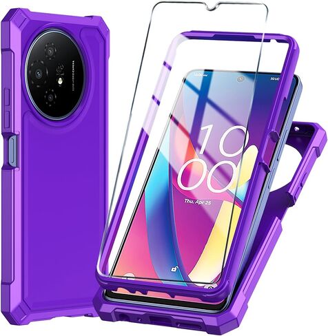 for TCL 50 XL 5G Phone Case TCL 50 XL NXTPAPER 5G Case with Tempered Glass Screen Protector,Slim Soft Silicone Full-Body Protective Case for TCL 50 XL 5G (Blue) in Saudi Arabia