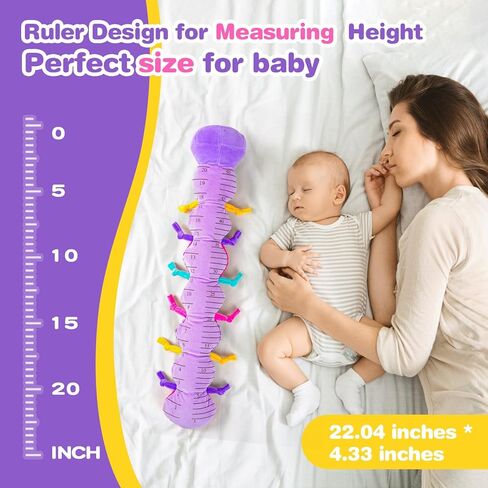 Jollybaby Musical Caterpillar Sensory Toys for Baby Girl 0-6-12 Months, Montessori Brain Development Toys for Ages 0-2 Infant, Floor Toys with Music Box, Texture and Rattles for Newborn Girls Gifts in Kuwait