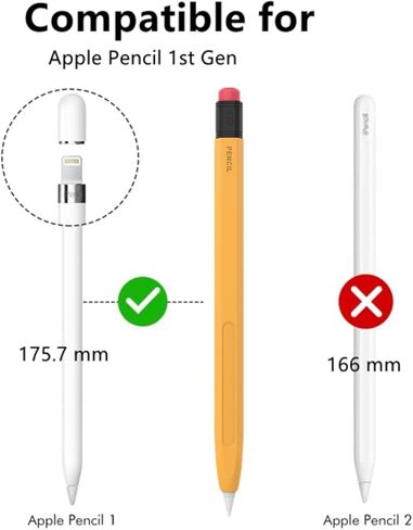 حافظة LOVE MEI لأقلام Apple من السيليكون من الجيل الأول، حافظة واقية مزدوجة اللون من السيليكون، منع التدحرج، ملمس سيليكون مريح مثالي، متوافقة مع قلم Apple من الجيل الأول (وردي) in Kuwait