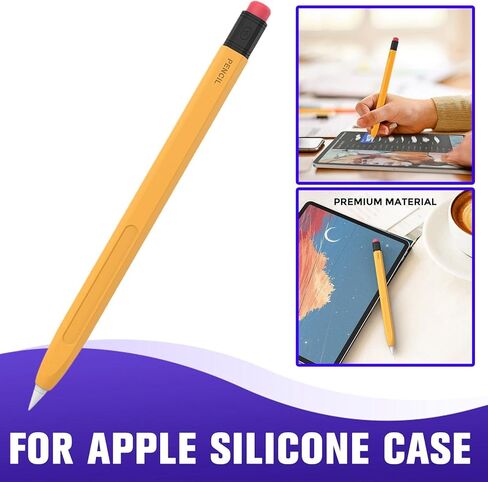 حافظة LOVE MEI لأقلام Apple من السيليكون من الجيل الأول، حافظة واقية مزدوجة اللون من السيليكون، منع التدحرج، ملمس سيليكون مريح مثالي، متوافقة مع قلم Apple من الجيل الأول (وردي) in Kuwait