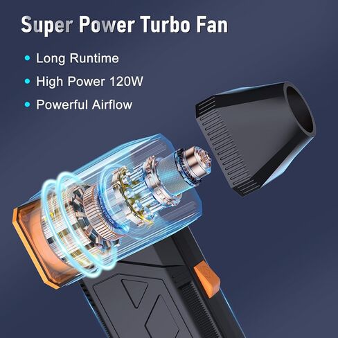 Compressed Air Duster- 130000RPM Electric Air Duster, 3 Speeds Jet Dryer Blower Computer Keyboard Cleaning -Air Blower-Car Dusters-Electric in Saudi Arabia