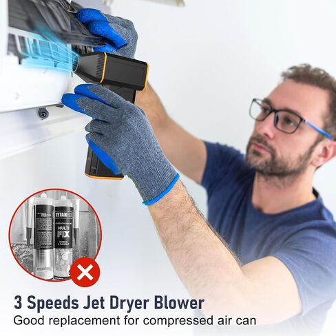 Compressed Air Duster- 130000RPM Electric Air Duster, 3 Speeds Jet Dryer Blower Computer Keyboard Cleaning -Air Blower-Car Dusters-Electric in Saudi Arabia