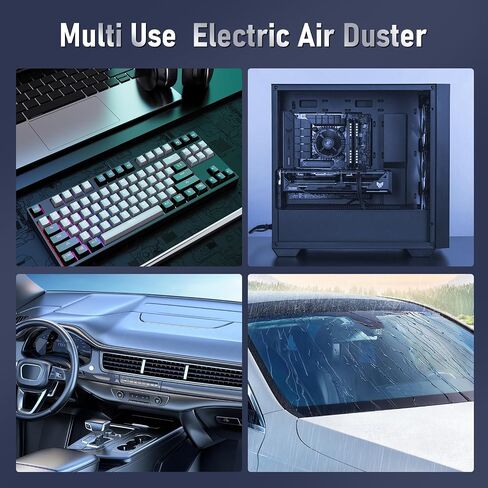 Compressed Air Duster- 130000RPM Electric Air Duster, 3 Speeds Jet Dryer Blower Computer Keyboard Cleaning -Air Blower-Car Dusters-Electric in Saudi Arabia