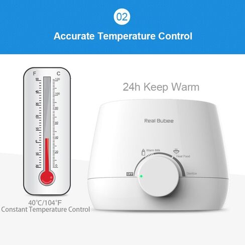 Bottle Warmer, Fast Baby Bottle Warmer for Breastmilk or Formula, 8-in-1 Double Bottle Milk Warmer for Baby, Smart Temperature Control, Sterili-zing, Heat Baby Food, Bottle Warmers for All Bottles in Saudi Arabia