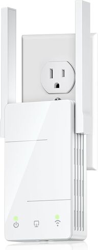 2024 WiFi Extender Signal Booster, Long Range Internet Booster Up to 10000 sq.ft and 60+ Devices for Home, 4X Faster Wireless Repeater w/Ethernet Port, Easy 1-Tap Setup in Kuwait